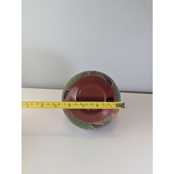 Vntage Nicaraguan Pottery Turtle Vase Luis Bralamonte Signed Hand Painted Art - Picture 7 of 7